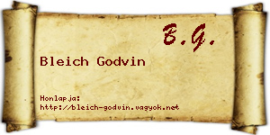 Bleich Godvin névjegykártya